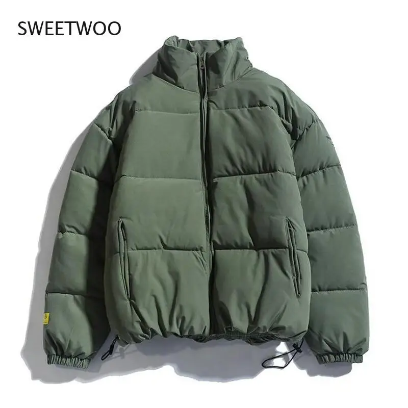 2021 Winter Coat Men's Warm Parkas Streetwear Cotton Coats Slim Male Jackets Windproof Padded Coat Mens Clothing Dropshipping