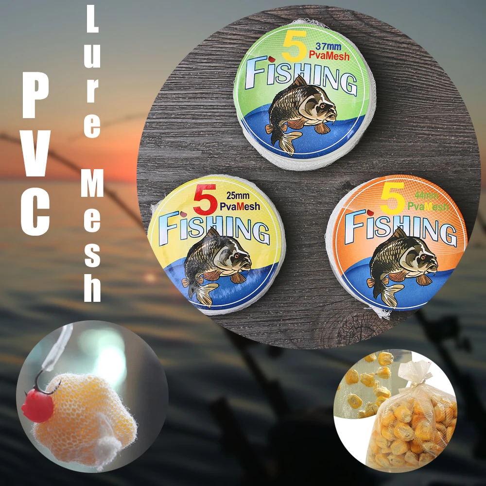 5 м 25/37/44 мм ПВА приманка сетка водорастворимый мешок заправка карп рыболовные