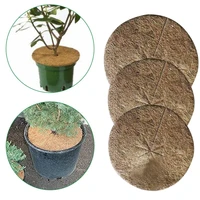 10pcs plants cover potted plants winter protection coconut mulch cover coir mat for garden potted plant botany keep warm dh