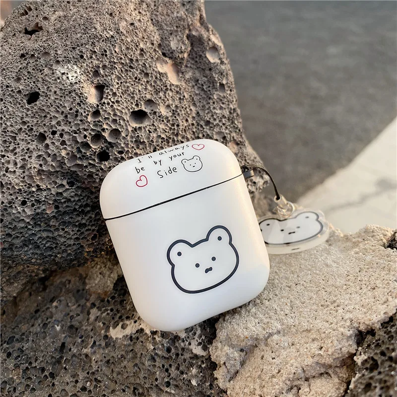 INS стиль милый мультяшный медведь узор наушники чехол s для AirPods pro противоударный