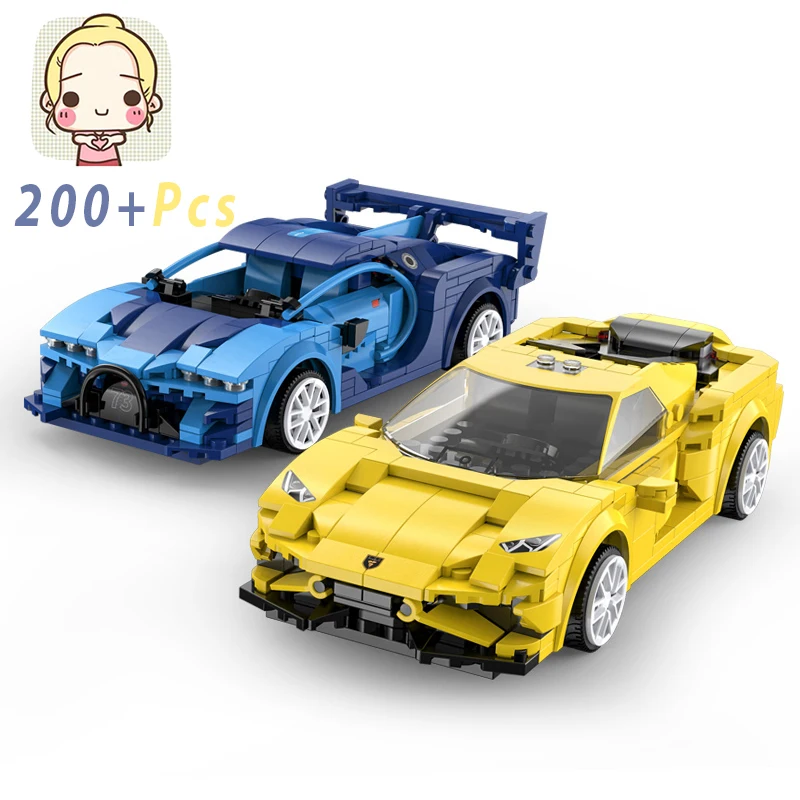 

200+Pcs City Super Speed Cars Rc Car Building Blocks Remote-controlled Bricks Toys for Kids Children Mini Model MOC Technic