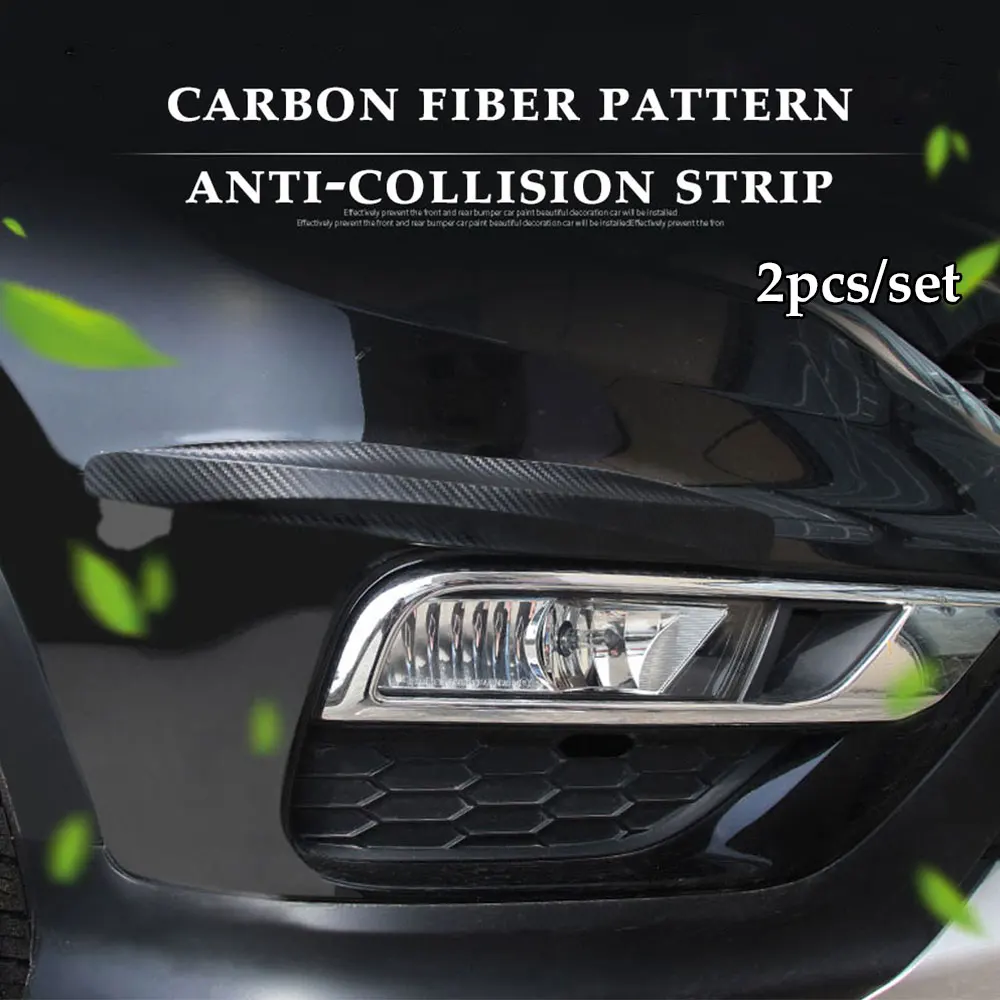 

Car Bumper Anti-collision Anti-scratch Rubber Strip Carbon Fiber Pattern Protector Corner Sticker Protection Body