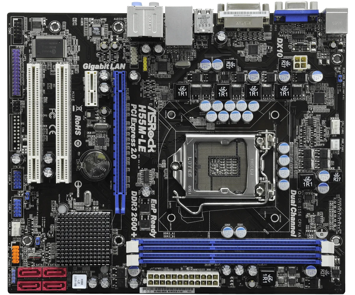 

Материнская плата для ASRock H55M-LE LGA 1156 DDR3 ОЗУ 8 Гб Intel H55 USB2.0 VGA PCI-E X16 для Core i7i5i3 процессор Micro ATX плакат-мама