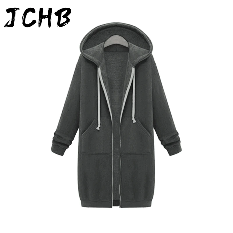 

Hooded Oversized Sweatshirts Women Autumn Winter Warm Cotton Velvet Female Drawstring Hoodies Casual Ladies Pocket Long Outwear