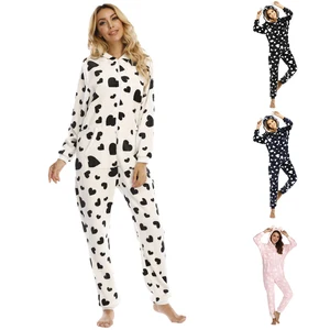 Women Pajama Oversized Hoodies Pajamas Coverall Blanket Winter Sleepwear With Pocket Printing Flannel Bodysuit Fleece Giant