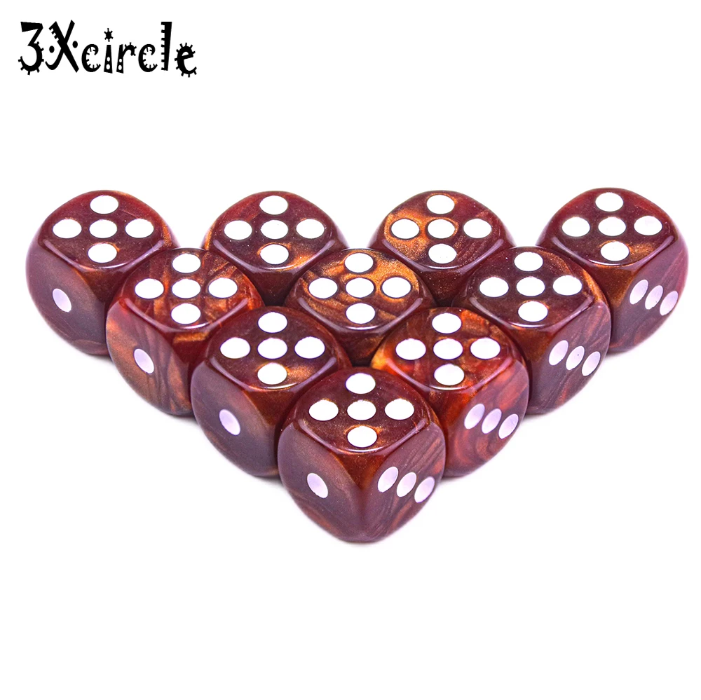 D6 Круглый угол шесть сторонний Стандартный Dot Dice Die Lava Swirl для обучения математике
