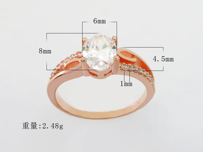 Обручальные кольца с голубым овальным фианитом для женщин ювелирные изделия