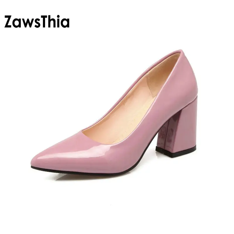 ZawsThia лакированная искусственная кожа фиолетовый цвет Женская Офисная
