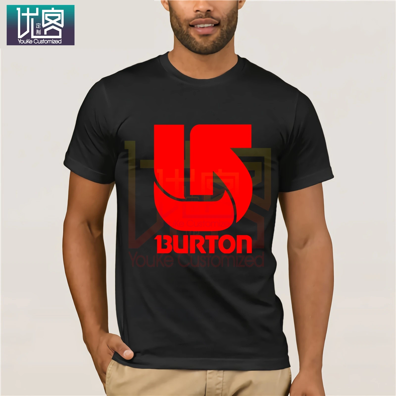 Красная футболка с логотипом Burton Arrow Snowboards мультипликационным принтом Homme крутые