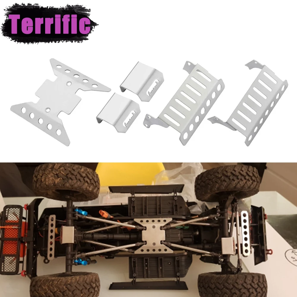 

Metal Chassis Armor Portal Axle Protector Skid Plate for 1/10 RC Crawler Axial SCX10 III AXI03007 Wrangler JLU Upgrade Parts