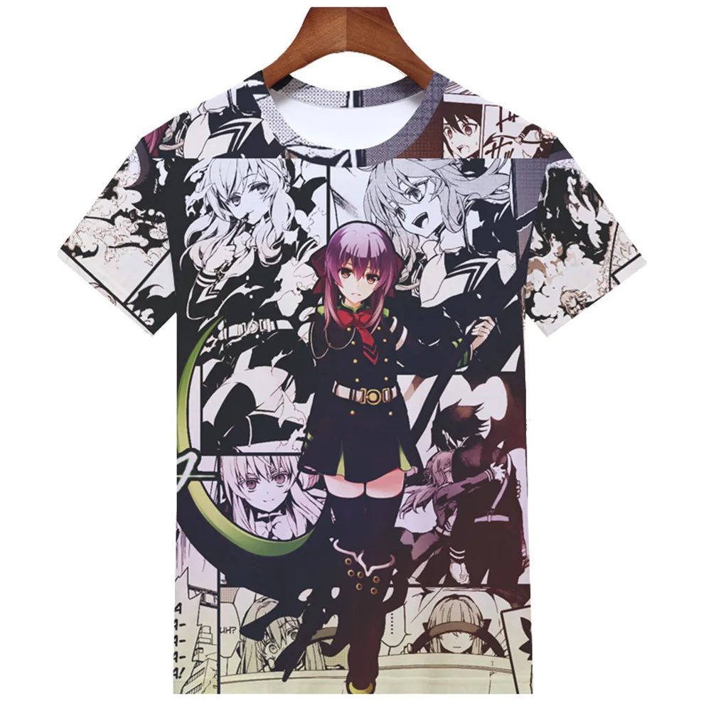 Anime Seraph Of The End Krul Tepes Cosplay Costume Owari no Vampire 3D printed T-shirt top for women | Тематическая одежда и