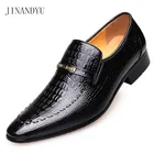 Size38-48 чёрный; коричневый модельные офисные туфли; Туфли в деловом стиле; Мужские туфли; Элегантные Лакированная кожа Мужские Лоферы дешевые кожаные вечерние туфли для мужчин