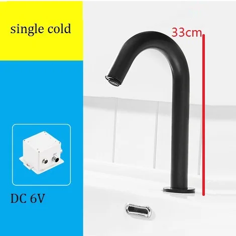 33 DC6V COLD MTTUZK черный датчик, автоматический крановый Inflrared датчик ручной сенсорный свободный кран горячей холодной смеситель сенсор краны torneira banheiro - Цвет: 33 DC6V COLD