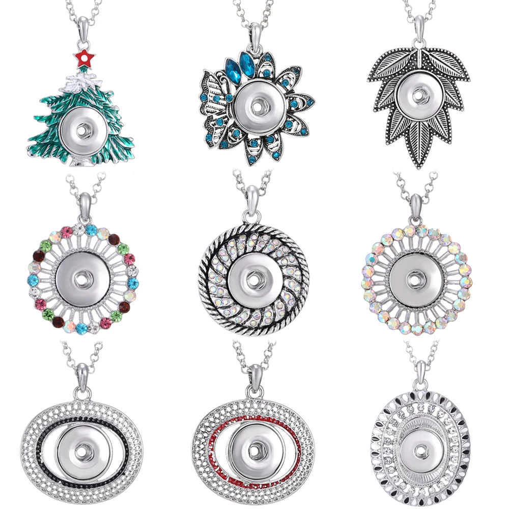 Модное колье ожерелье ювелирные изделия для женщин 18 мм кнопки бусы кулон (длина