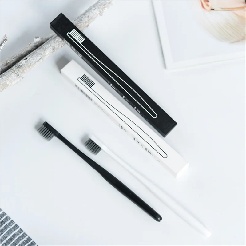 Портативная зубная щетка с мягкой щетиной Экологичная для чистки полости рта 1