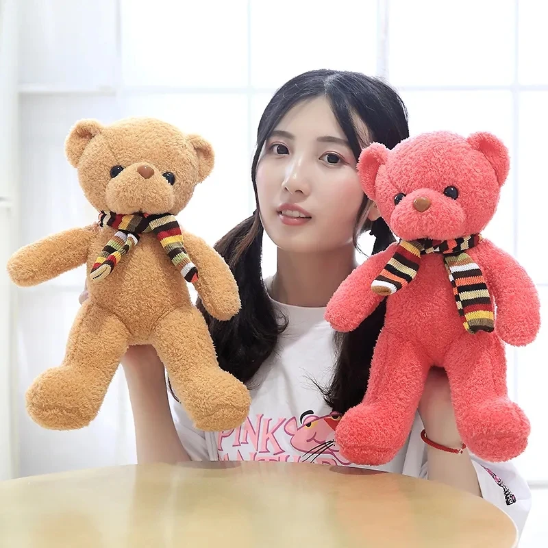 

35CM Kawaii Teddy Bear Plush Stuffed Toys For Baby Girl Appease Doll Baby Sleeping Toy Soft Plush Toys Stuffed Animals Baby Toys