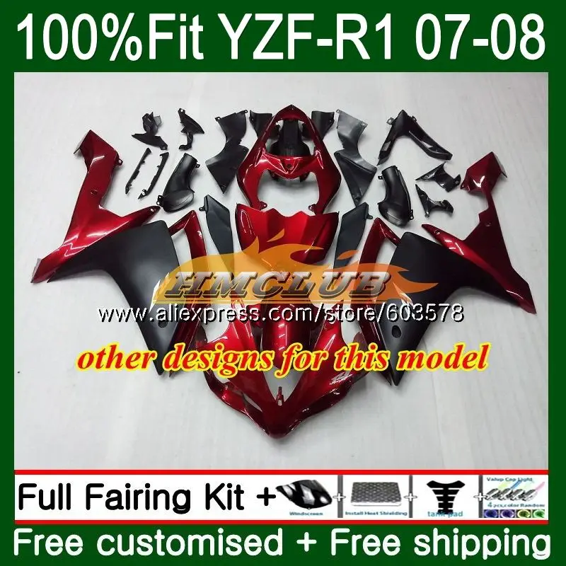 Инъекция для YAMAHA YZF R 1 1000 R1 2007 2008 49CL.98 глянцевый зеленый 07 YZF1000 YZFR1 08 OEM