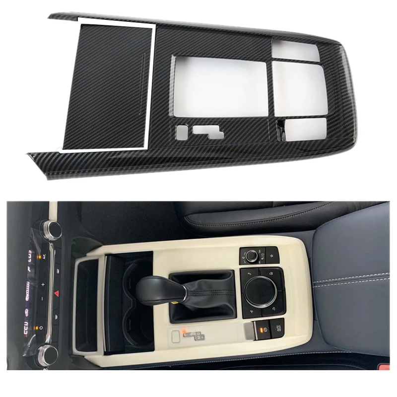 

Карбон волокно центральной консоли Шестерни Панель рамка Шестерни переключения Панель Накладка для Mazda CX-30 CX30 2020 2021