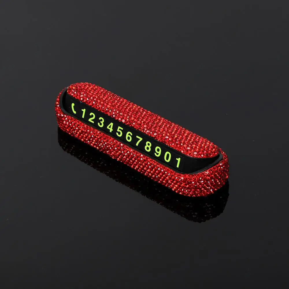 Скрываемая табличка с номером телефона со стразами карта автомобильной