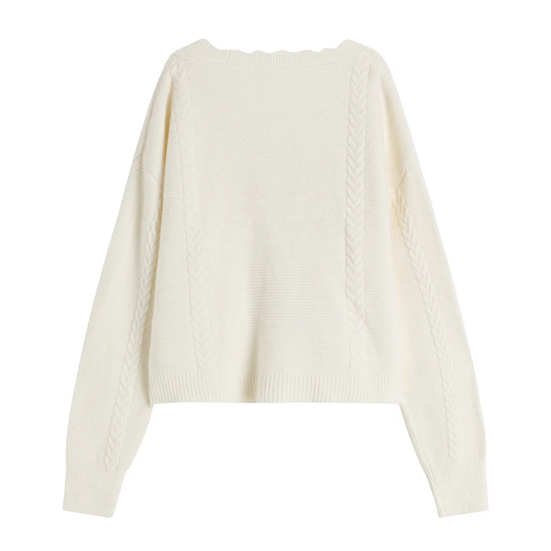 Женский вязаный кардиган на пуговицах повседневный свободный трикотажный