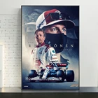 Плакаты и принты Kimi Raikkonen Iceman F1, модульная красная гоночная Картина на холсте, Настенная картина, украшение для гостиной и спальни