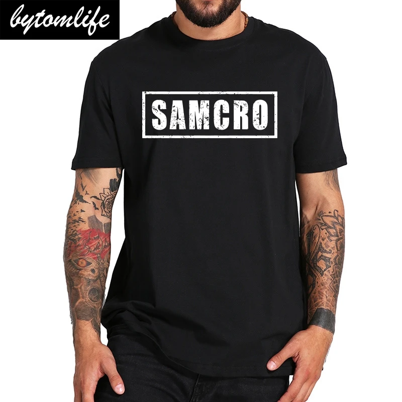 

SAMCRO T Shirt Sons Of Anarchy Tshirt Movie Letter Digital Print Vintage EU Size Pure Cotton Breathable Camiseta