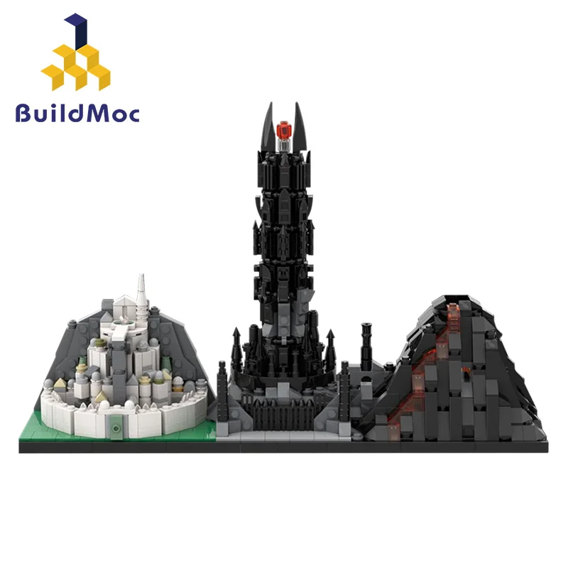 

BuildMOC Classic Hot Lrd of Rings Minas-Tirith The Black Gate Movie Collection Model Montenegro Building Blocks Kits Bricks Toy