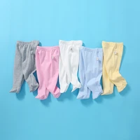 new high quality 0 12m newborn baby pants cotton pants for baby girls boys clothing baby footies pants