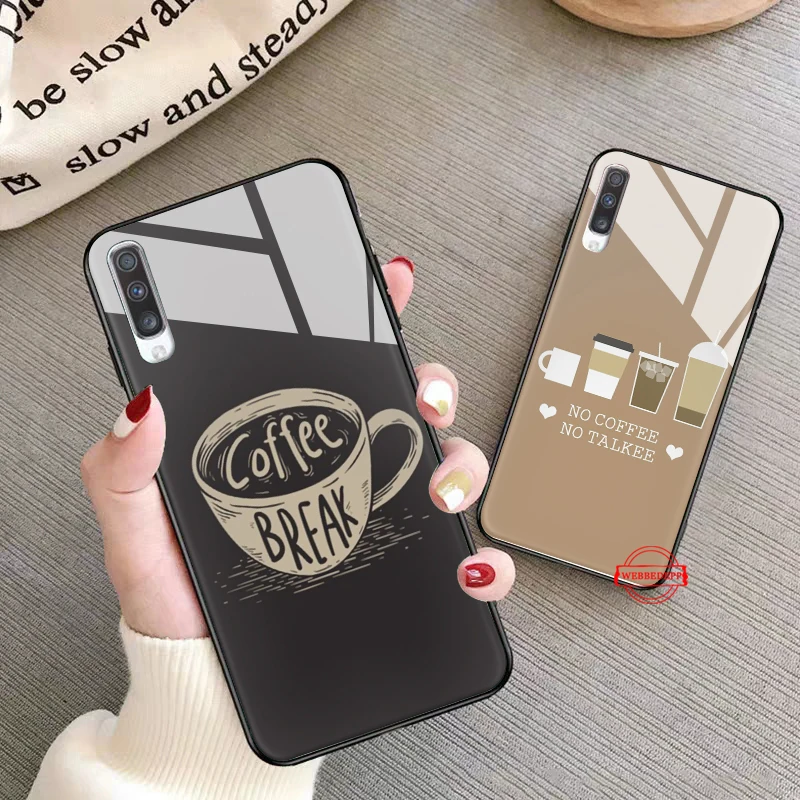 

coffe make life better Glass Case for Samsung S7 Edge S8 S9 S10 Plus A10 A20 A30 A40 A50 A60 A70 Note 8 9 10