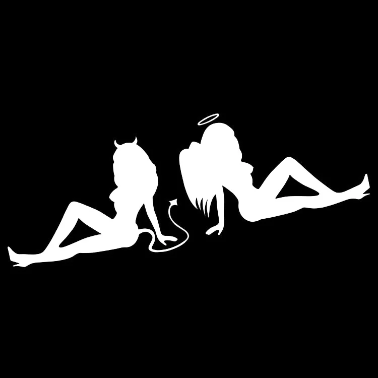 

Personalized Car Stickers Decals Bumper Sticker Cover Scratches Beauty Temptation To Angels and Demons Car Styling 20*7cm