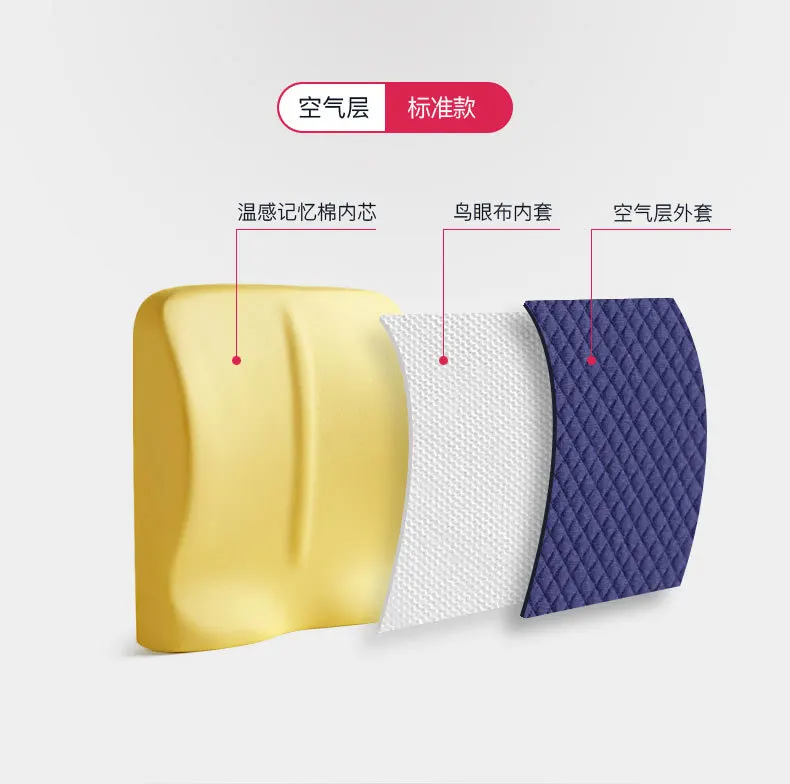 Современный простой дизайн поясничная Задняя поддержка Подушка с эффектом