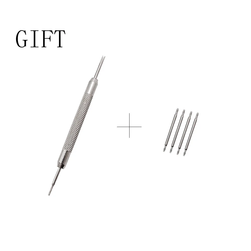 Ремешок для наручных часов из натуральной кожи браслет с пряжкой золотистого