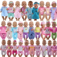 20pcsset fashion clothes suit fit for 43cm baby new born doll 17 inch dolls clotheschildren best birthday gift