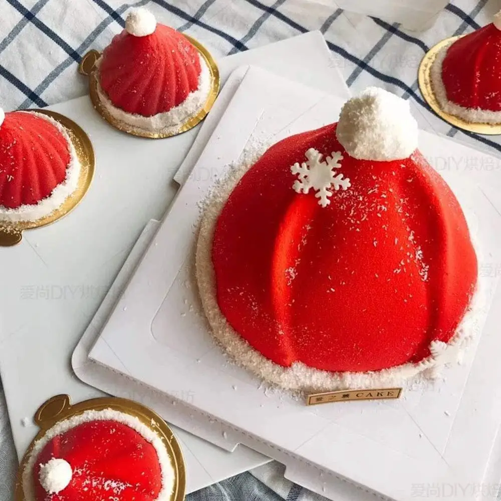 Силиконовые формы для Мусса 3D вихревой рождественская шляпа торт антипригарный