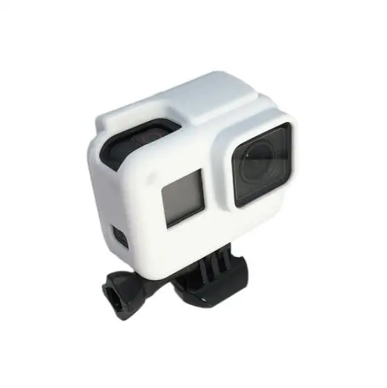 White Мягкий силиконовый защитный чехол бампер для GoPro Hero 5 6 7 Hero5 Hero6 Hero7 черный корпус камеры рамка - Цвет: White