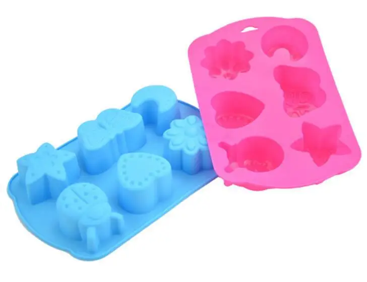 Силиконовая форма для торта с 6 отверстиями луна звезды Бабочка Жук любовь сделай