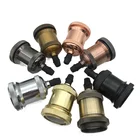 Белая, черная, золотая, бронзовая, ретро-лампа Эдисона E27 E26, декоративная винтажная подвесная основа для лампы E27 E26, держатель для лампы