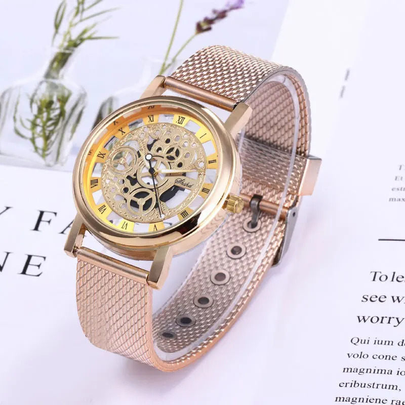 Новинка 2018 роскошные женские часы модные мужские с автоматическим дизайном