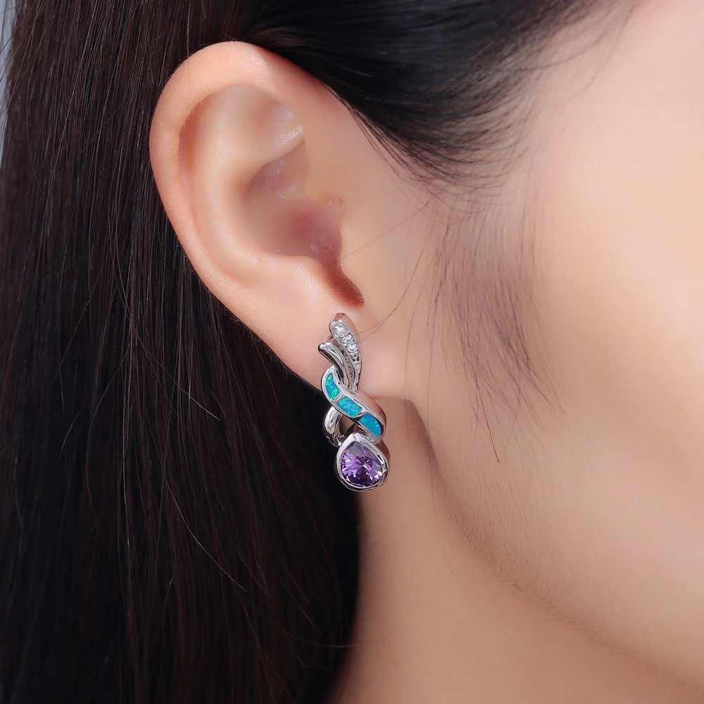 CiNily Создал Синий Красный Огненный Опал Фиолетовый Циркон Кубического Циркония