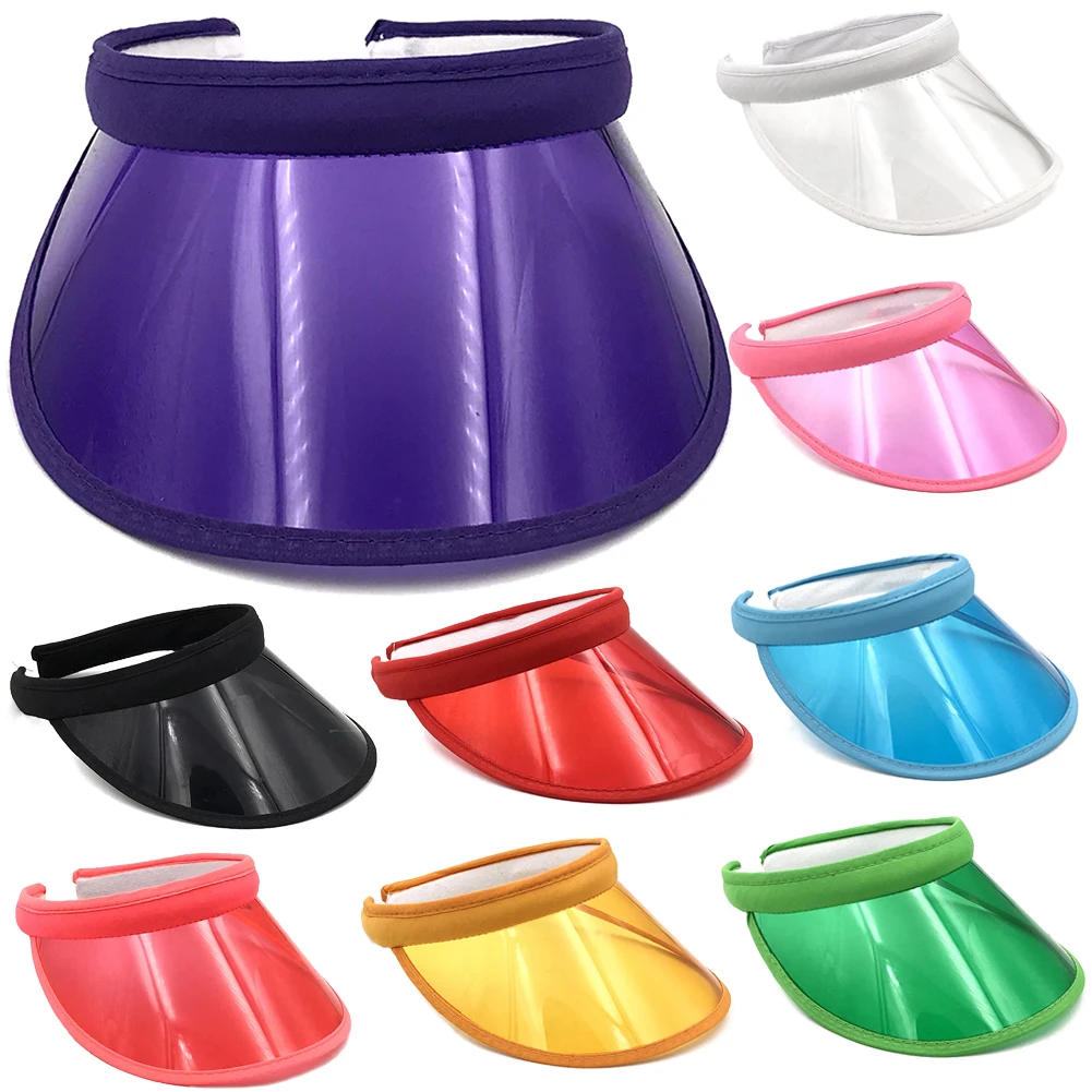Summer PVC Sun Visor Adjustable Sports Tennis Golf Cap Headband Unisex Men Women Hat | Аксессуары для одежды
