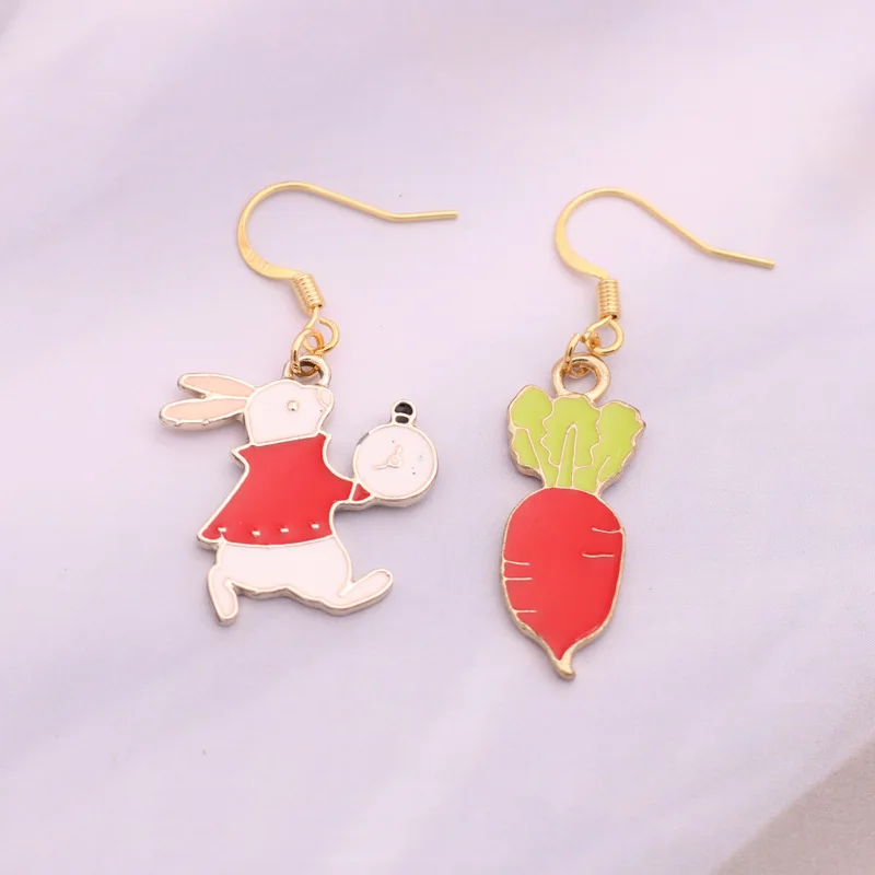 

2020 Wholesale Rabbit Earrings Female Japanese and Korean Fashion Cute Earrings Wild Exquisite Temperament Summer Accessories
