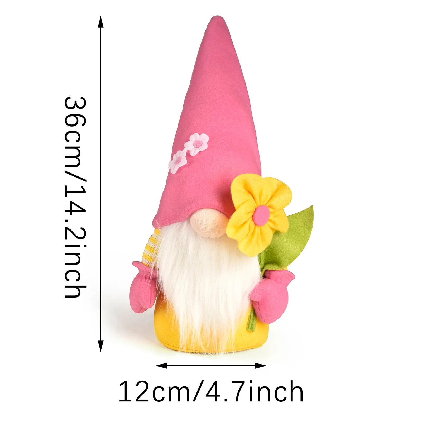 

Children's toys spring flowers dwarf dwarf easter mother's day goblin gifts home decoration ornaments 2PC 40*