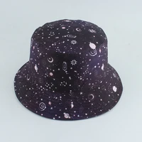 black bucket hat men reversible women summer sun beach uv protection stars panama breathable cap accessory for outdoor