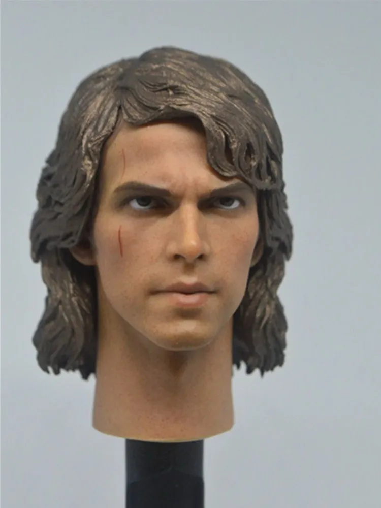 

1/6 Custom Man Head Anakin Skywalker Sculpt Toy PVC Carving Model Fit 12" Figure Male Figure Body