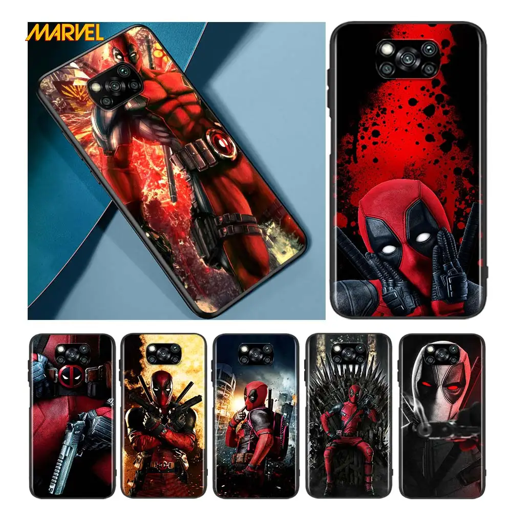 

Deadpool Hero Marvel for Xiaomi Poco X3 NFC X2 M3 M2 F2 F3 Pro C3 F1 A2 Lite Mix3 Play Silicone Soft Black Phone Case