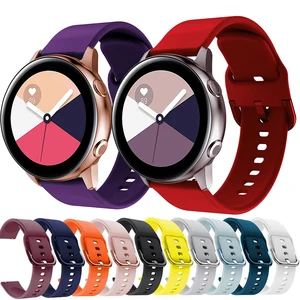 Ремешок силиконовый для Samsung galaxy active 2 40 44 мм, браслет для смарт-часов, 20 мм, 42 46