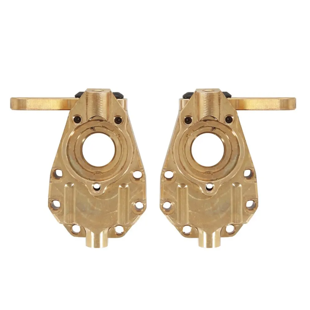 

1Pair Counterweight Style Climbing Car Accessories Heavy Duty Brass Front Steering Knuckle Set For Traxxas Trx4 1/10 Rc