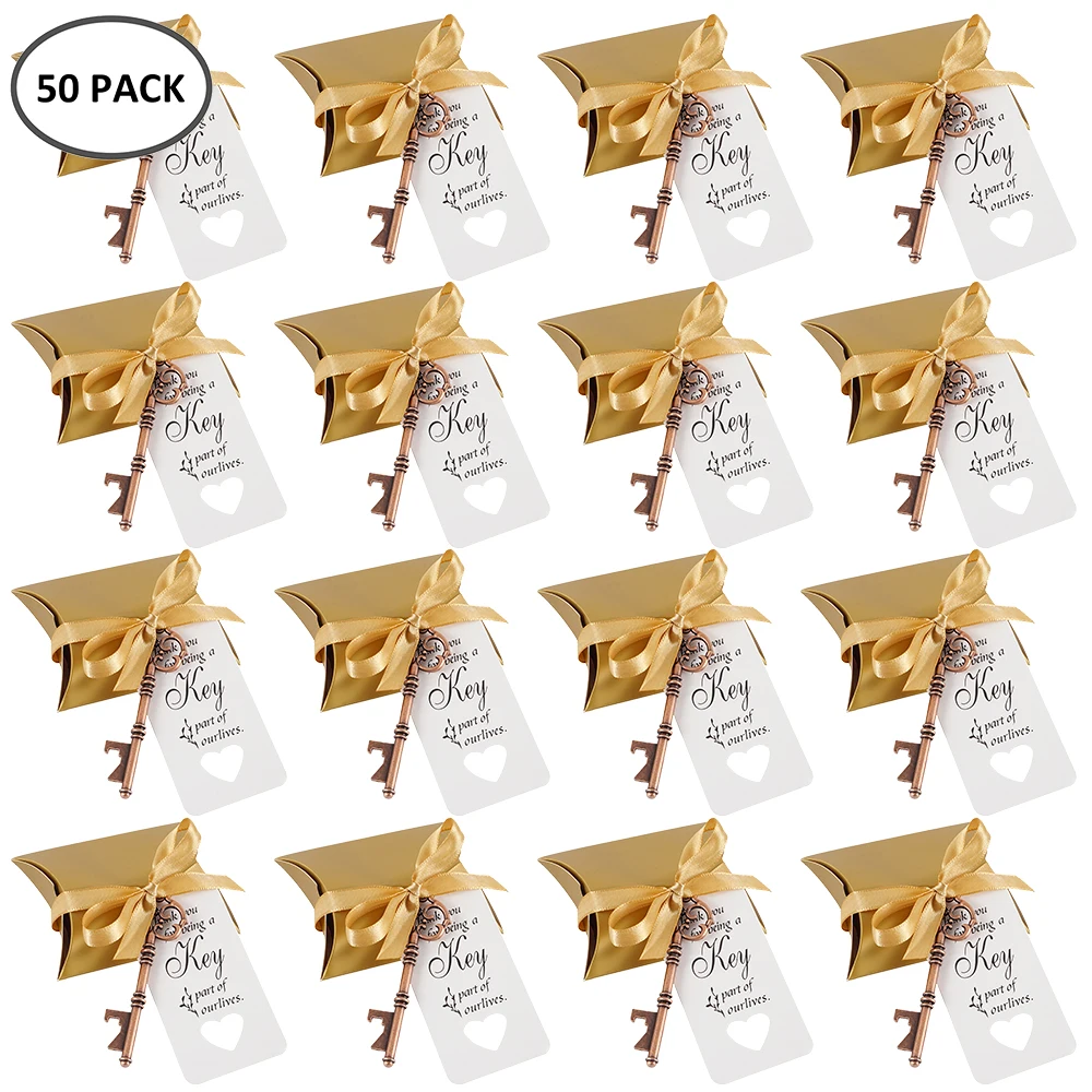 50pcs 50 шт. металлический ключ пивная открывашка для бутылок вина брелок свадебные сувениры винтажные кухонные аксессуары антикварные подарки для гостей - Цвет: 50pcs