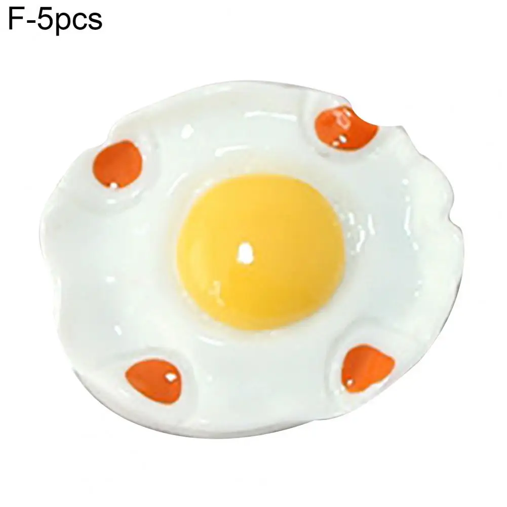 

5 Pcs Embellishments Bright Color Smallest Detail Resin Fruit Miniature Toy DIY Decors Material for Cake Pendant Accessories