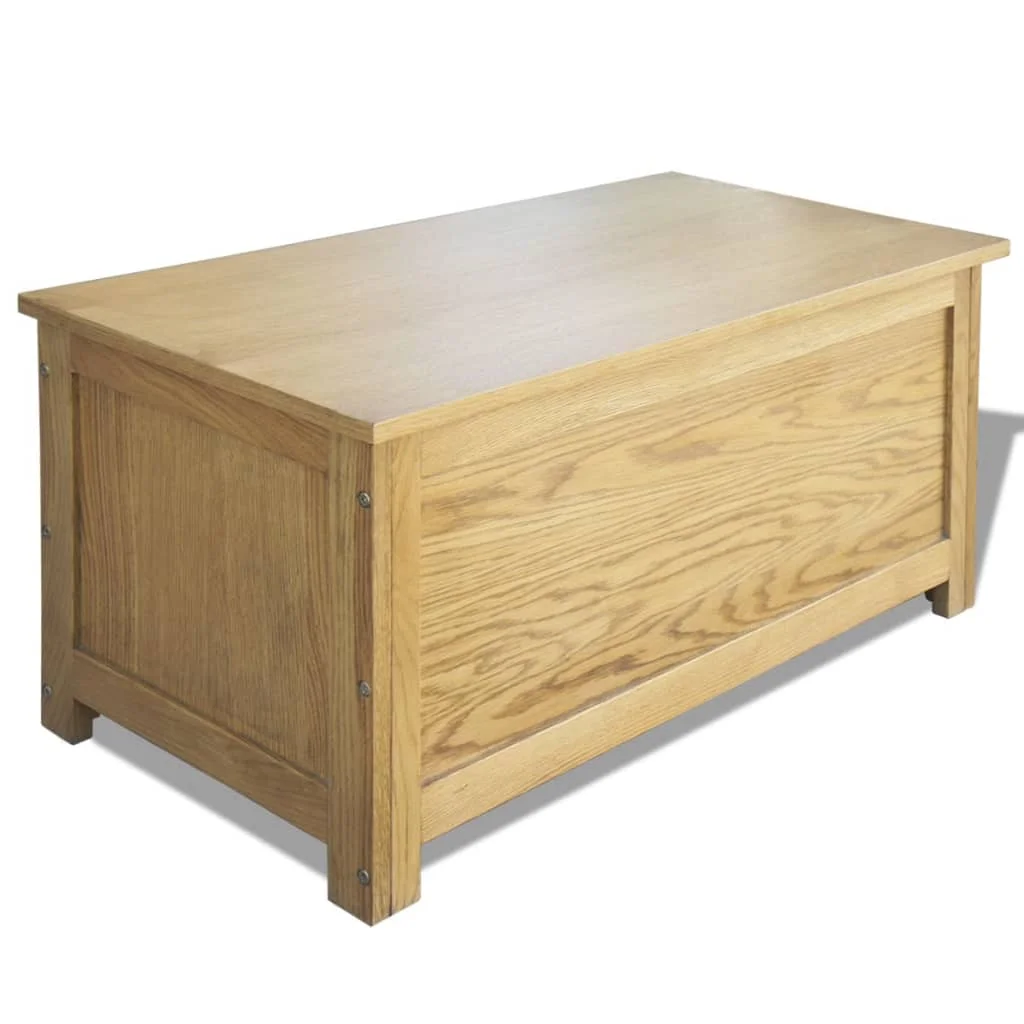 

Storage Box Solid Oak Wood 35.4"x17.7"x17.7"